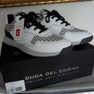 NWT Duca Del Cosma Pagani Black and White sneakers Size 12